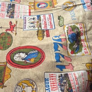 Vintage Rare 1776 Collage Scotchgard Thick Craft Quilt Sewing Cotton Fabric 4yds